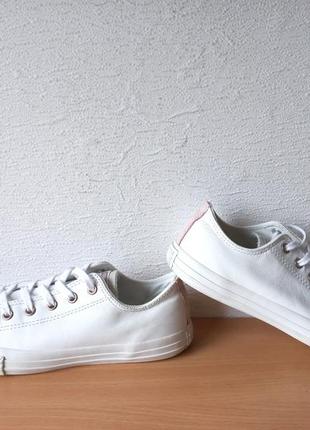 Белые кожаные кеды converse 37 р. стелька 24 см8 фото