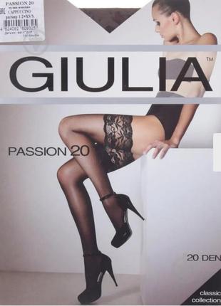 Классические чулки с широким самоудерживающимся кружевом passion 20d

giulia