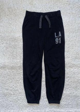 Черные спортивные штанишки на 7-8 лет рост 122-128 см george3 фото