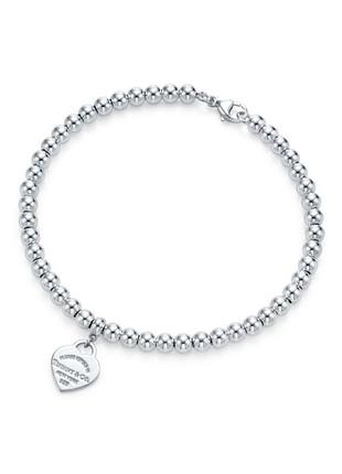 Срібний браслет tiffany & co "bead" 17