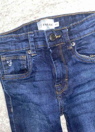 Темно синие зауженные джинсы на 8-9 лет в идеальном состоянии farah3 фото