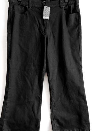 Черные качественные женские широкие джинсы деним хлопок большого размера 36 54 3xl simple be котон2 фото