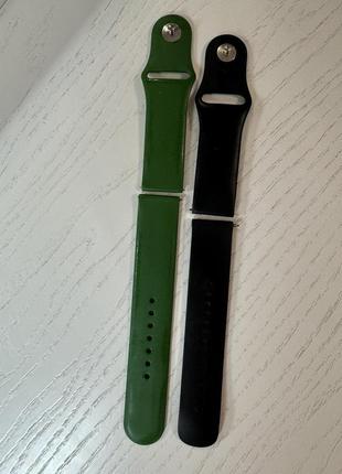 Ремінець  для годинників з шириною кріплення 22мм (чорний, зелений)