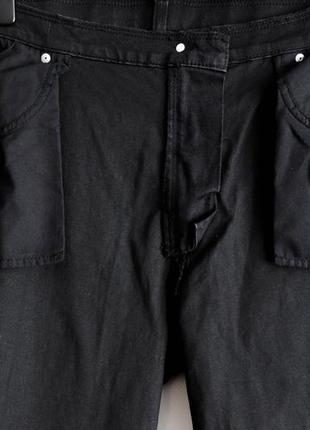 Черные качественные женские широкие джинсы деним хлопок большого размера 36 54 3xl simple be котон9 фото