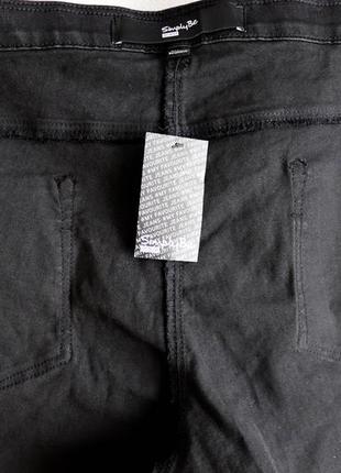 Черные качественные женские широкие джинсы деним хлопок большого размера 36 54 3xl simple be котон10 фото