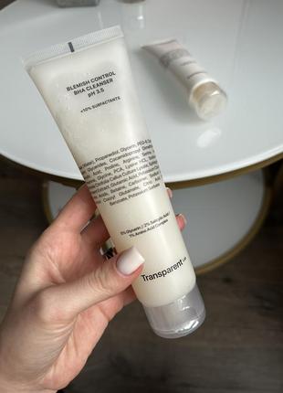 Transparent-lab blemish control bha cleanser ph 3.5