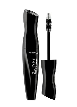 Тушь для ресниц deborah 24 ore absolute volume mascara black (черный)