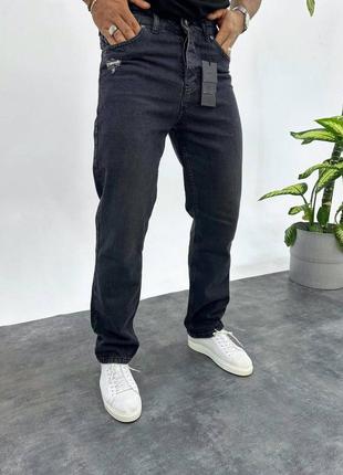 Чоловічі темні джинси прямого крою2 фото