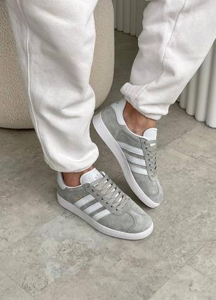 Adidas gazelle grey8 фото