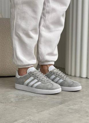 Adidas gazelle grey10 фото