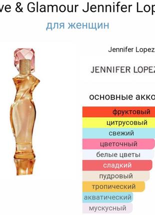 Парфумована вода love and glamour jennifer lopez