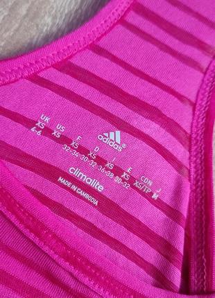 Adidas спортивна майка подовжена, топ для спорту рожевий, для бігу3 фото