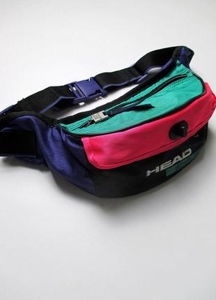 Сумка/бананка head vintage 90s multicolour bum bag