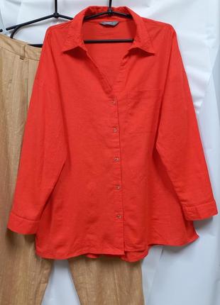 Рубашка сорочка котон льон
