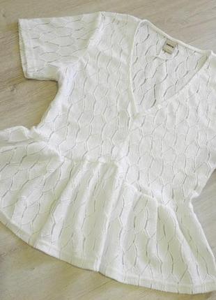 Винтажная кружевная блуза с баской-рюшей, в стиле бохо zebra6 фото