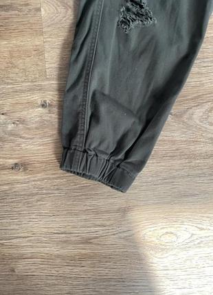 Джинсові штани хакі карго new look розмір 15 років 170 см2 фото