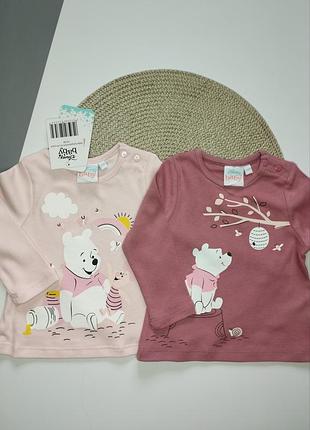 Кофта, реглан для дівчинки disney baby серії вінні пух на 62/68 см, комплект з двох штук.