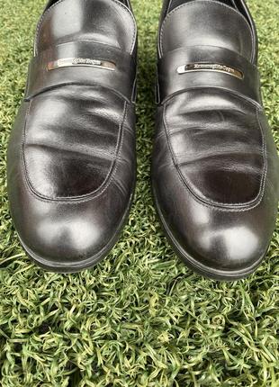 Кожаные мужские туфли ermenegildo zegna 42 размер2 фото