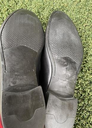 Кожаные мужские туфли ermenegildo zegna 42 размер8 фото