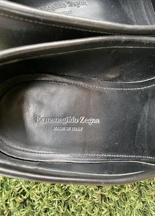 Кожаные мужские туфли ermenegildo zegna 42 размер6 фото