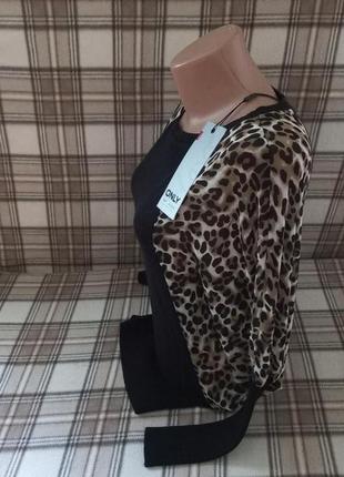 Шикарна нова блузка туніка у леопардовий принт only9 фото