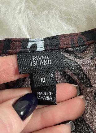 Платье коричневое с принтом тигриным river island размер 365 фото