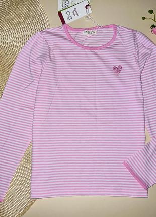 Кофта для девочки в розовую полоску с блестящим сердечком 16-размер: 140 (9/10 лет) 16,бренд: ovs2 фото