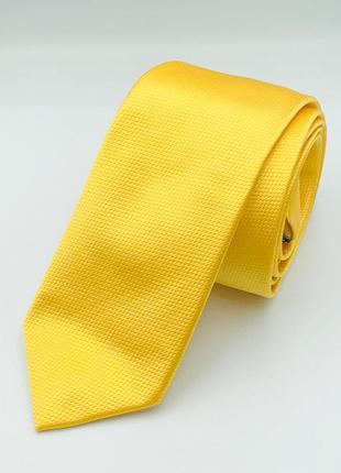 Краватка чоловіча класичний жовтий3 фото