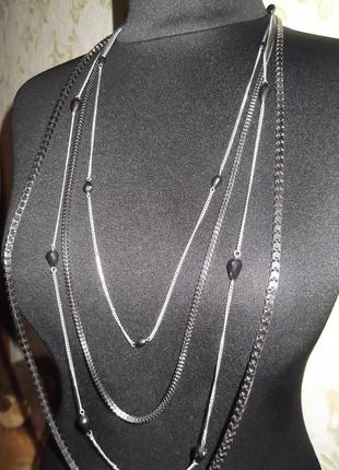 Ожерелье с 4 цепочек bijou brigitte3 фото