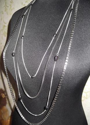 Ожерелье с 4 цепочек bijou brigitte4 фото