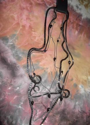 Ожерелье с 4 цепочек bijou brigitte8 фото