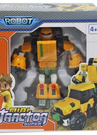 Трансформер "робот-трактор" (желтый)