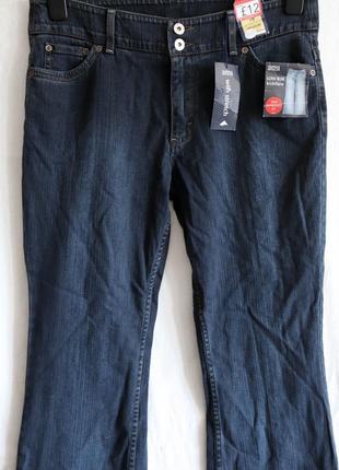 Синие женские джинсы клеш хлопок котон брендовые размер м 46 marks&spencer m&s3 фото