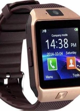 Смарт-годинник smart watch dz09. колір: білий, золотий