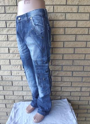 Джинсы мужские коттоновые с накладными карманами "карго" vigoocc, турция дм 1170-1(5826-2)5 фото