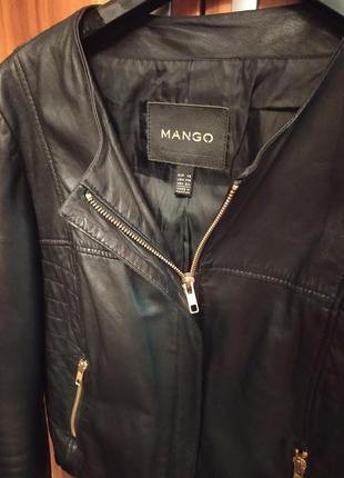Кожаная курточка mango5 фото