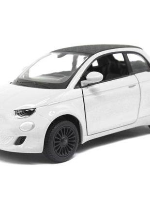 Машинка металлическая "fiat 500e", белый