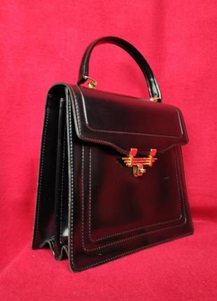 Кожаная франциозия кожа винтаж сумка от lemarie оригинал1 фото