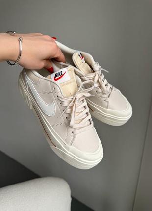 Найк корт кеди nike court legacy beige3 фото