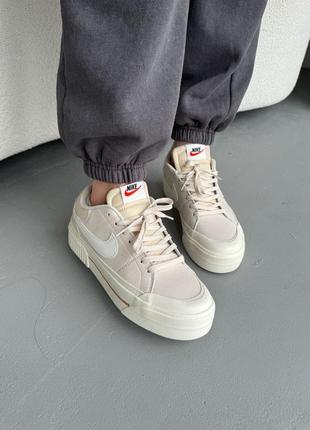 Найк корт кеди nike court legacy beige8 фото