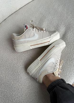 Найк корт кеди nike court legacy beige4 фото