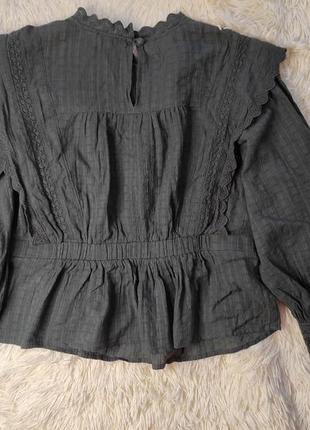 Piper блуза люкс бренд в виде zimmerman, sezane кружевная, стиль винтаж, ажурная блуза, обьемные рукава, рубашка9 фото