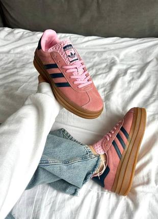 Кросівки adidas gazelle bold pink glow8 фото