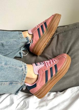 Кросівки adidas gazelle bold pink glow4 фото