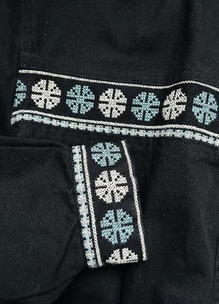 Оверсайз джинсовая куртка, рубашка с вышивкой zara, коллекция 2023 года, размер s(m)10 фото