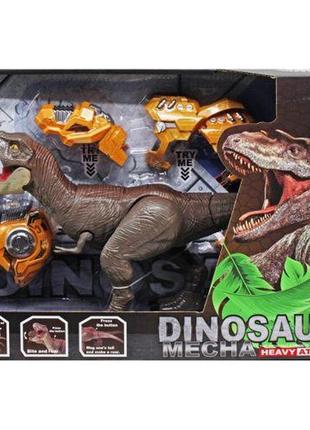 Интерактивный динозавр "dinosaur mecha" (коричневый)1 фото