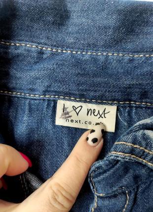 Сукня джинсова жіноча міді синього кольору від бренду next s m4 фото