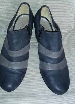 Кожаные туфли, ботиночки gabor размер 40 (26,5 см)1 фото