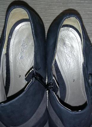 Кожаные туфли, ботиночки gabor размер 40 (26,5 см)6 фото
