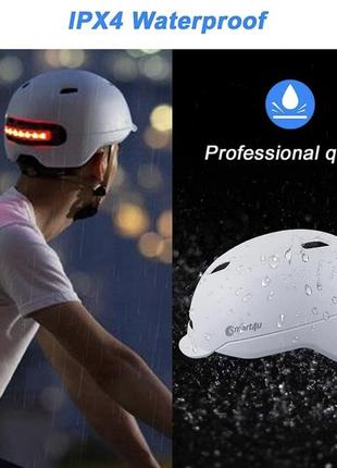 Защитный водонепроницаемый шлем smart4u smart bling sh50l с регулировкой размера и умной подсветкой6 фото